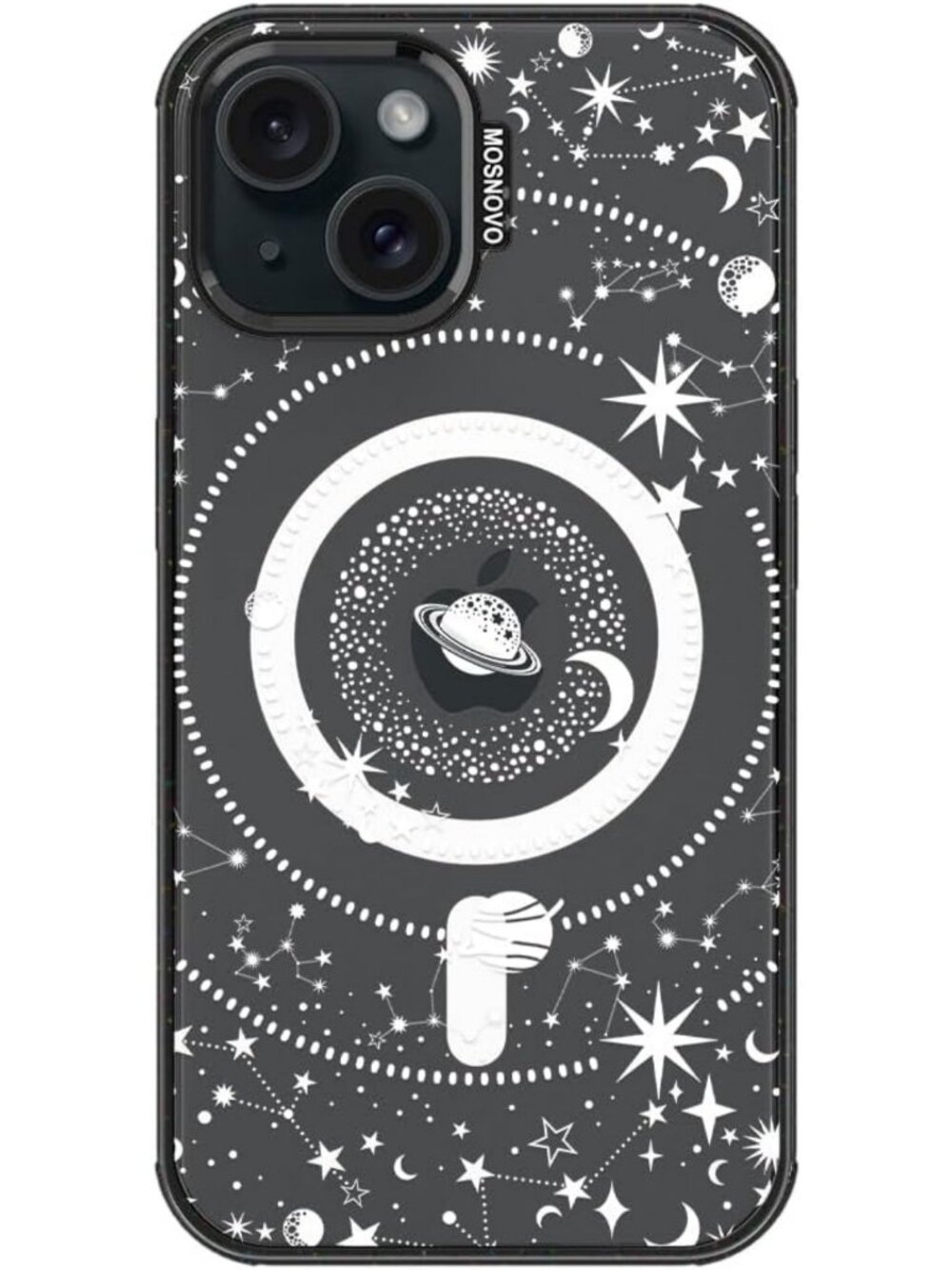 iPhone 15 Plus/14 Plus MagSafe Case - Slim, Durable, Black Galaxy Design